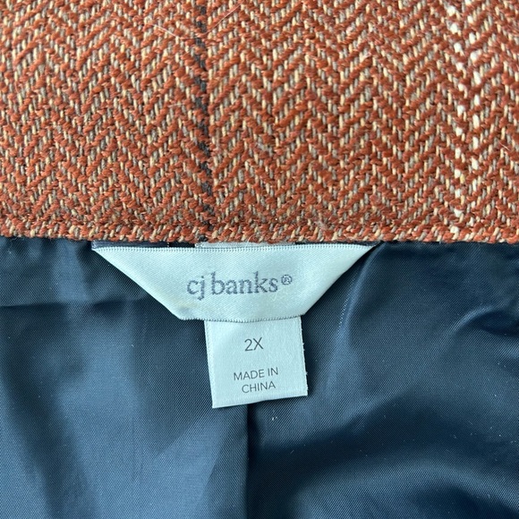 CJ Banks Wool Blend Plaid Jacket - Picture 5 of 7